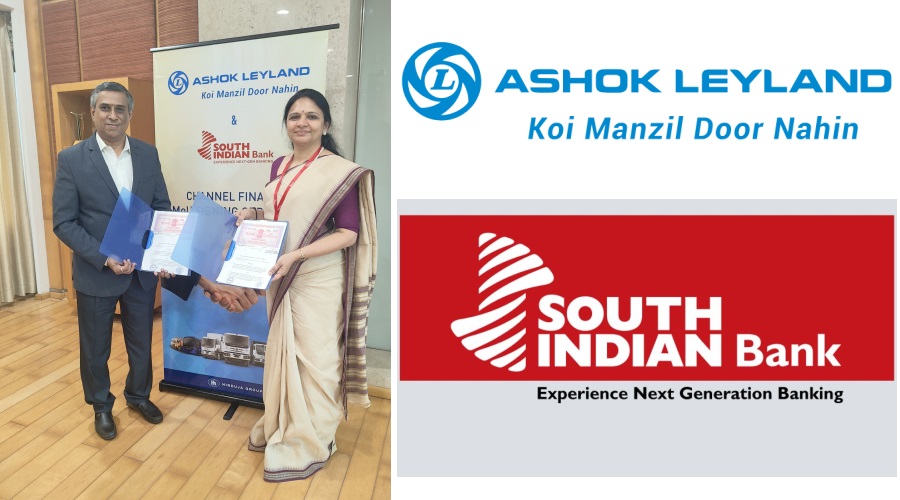 Ashok Leyland signs MOU with South Indian Bank for Dealer Financing